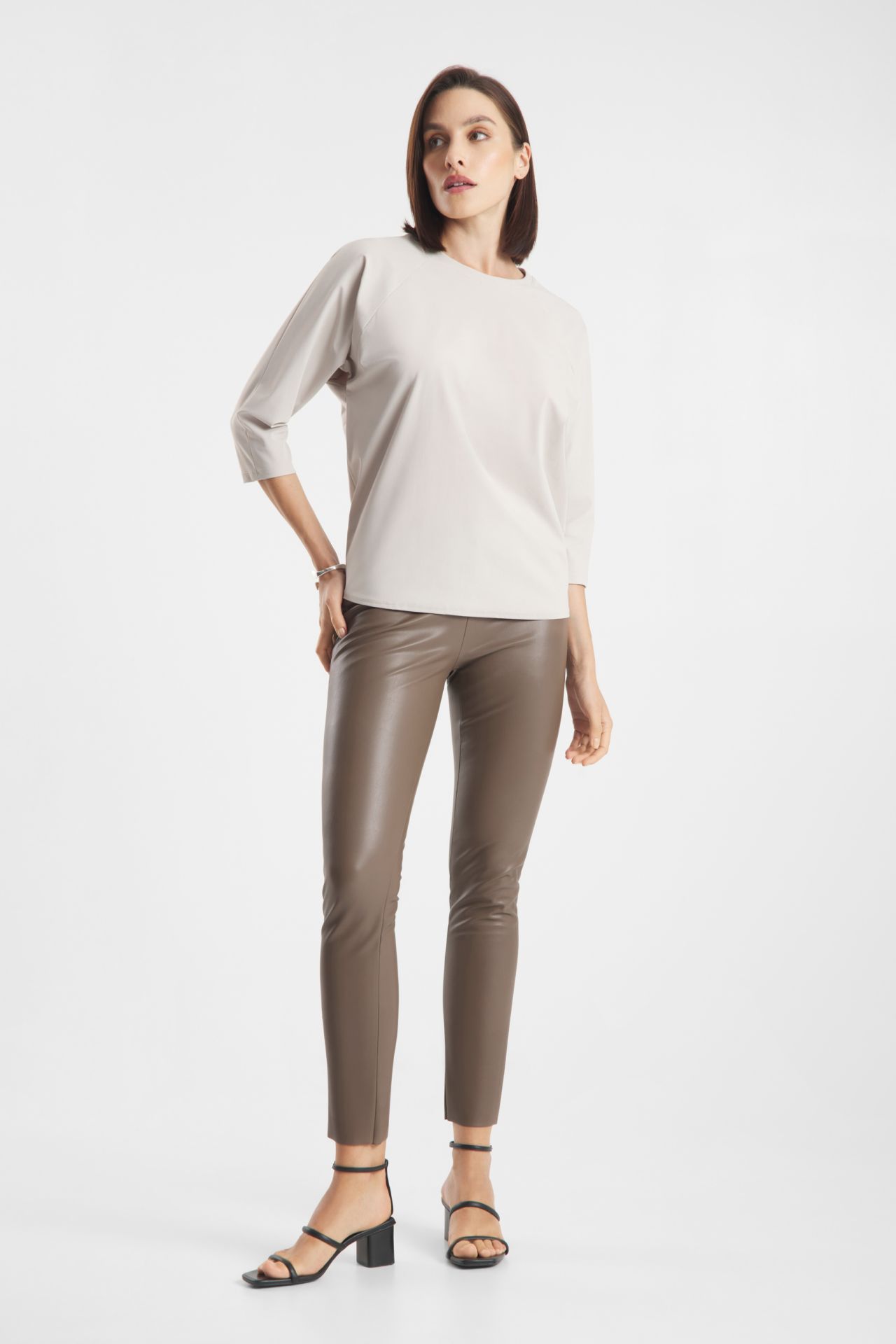 RAFFAELLO ROSSI TROUSER PLEAT CUFF WITH LOGO WAISTBAND AND MOCK FLY 024462/9887-628 HALE